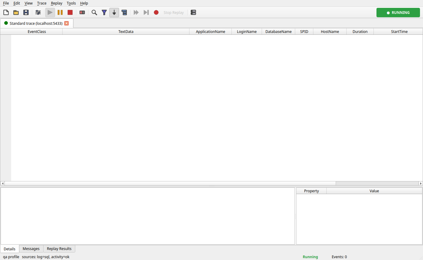 PostgreSQL Profiler (package/command: pgprofiler) screenshot
