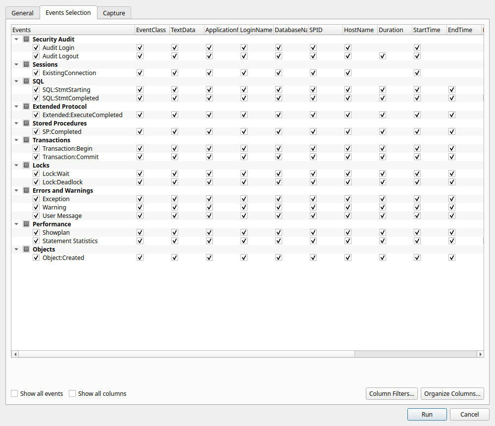 PostgreSQL Profiler (package/command: pgprofiler) screenshot