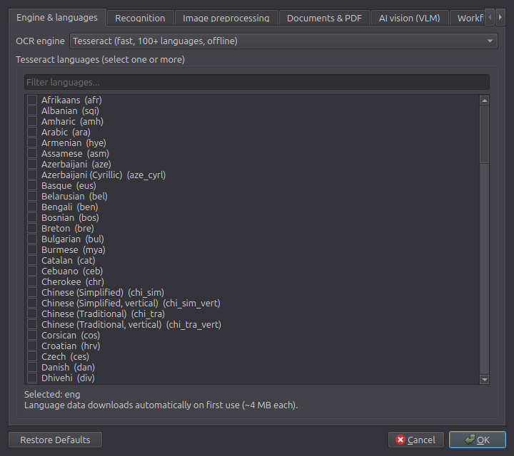 Glyph OCR screenshot