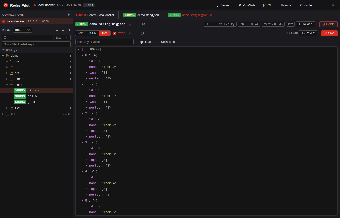 Redis Pilot screenshot
