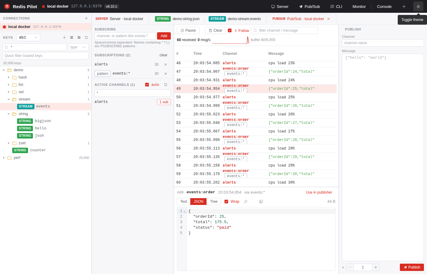 Redis Pilot screenshot