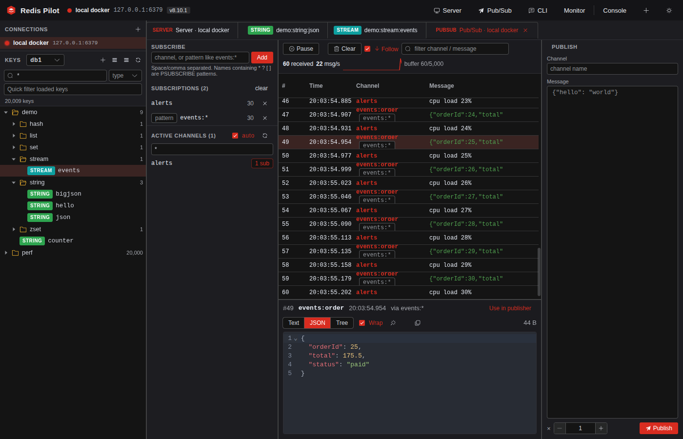 Redis Pilot screenshot