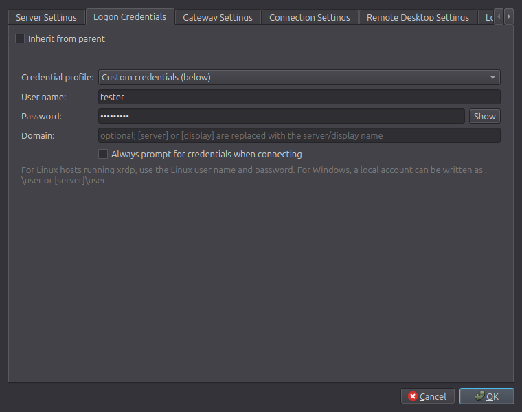 RDPMan screenshot