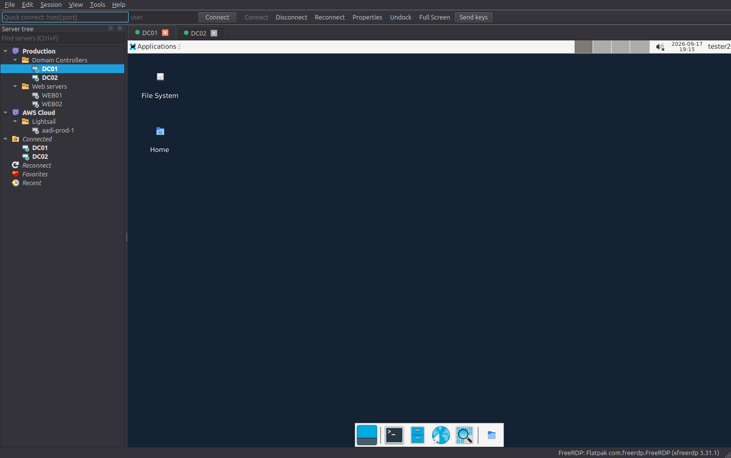 RDPMan screenshot