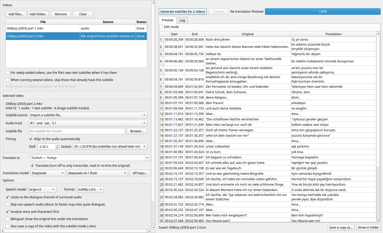 Auto Subtitle Generator screenshot