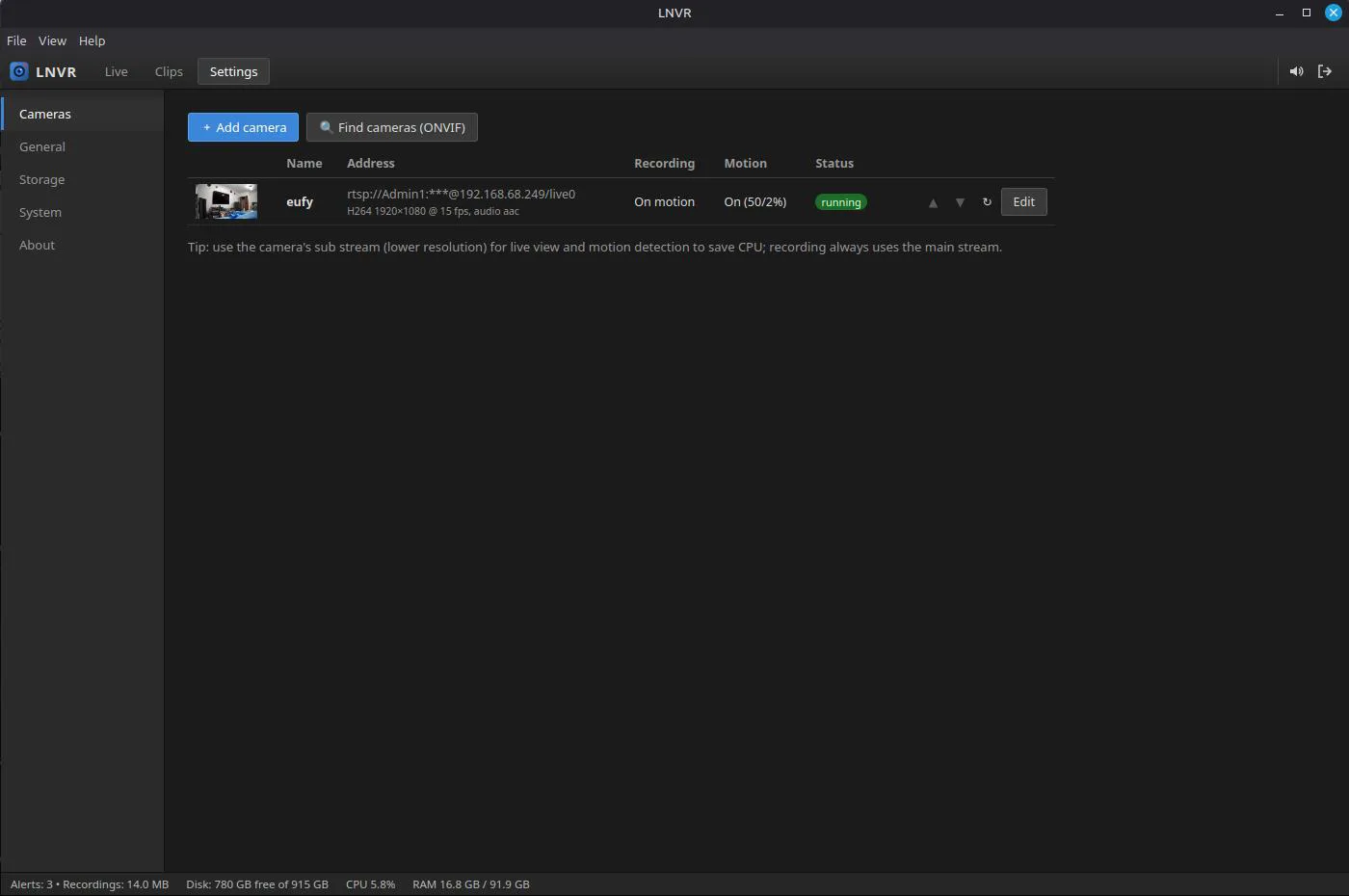 LNVR screenshot